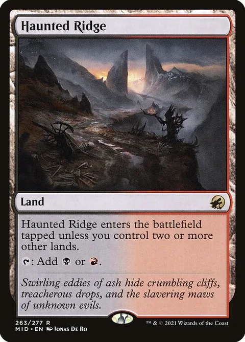Haunted Ridge, card 263 from Innistrad: Midnight Hunt