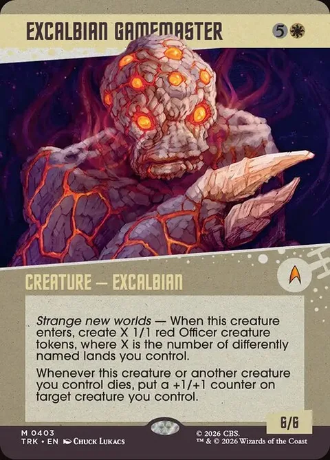 Excalbian Gamemaster, card 403 from Star Trek