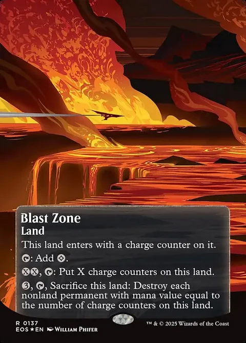 Blast Zone, card 137 from Edge of Eternities: Stellar Sights