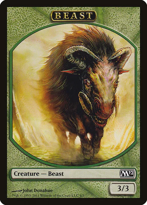 Beast, card 4 from Magic 2012 Tokens