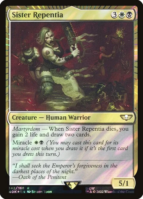 Sister Repentia, card 142★ from Warhammer 40,000 Commander