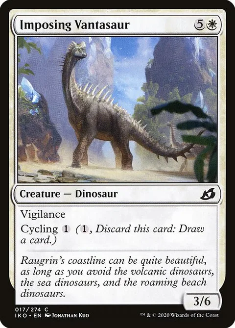 Imposing Vantasaur, card 17 from Ikoria: Lair of Behemoths