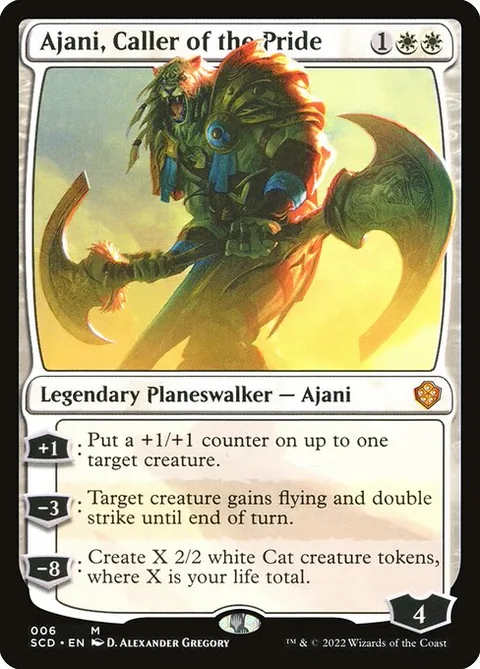 Ajani, Caller of the Pride, card 6 from Starter Commander Decks