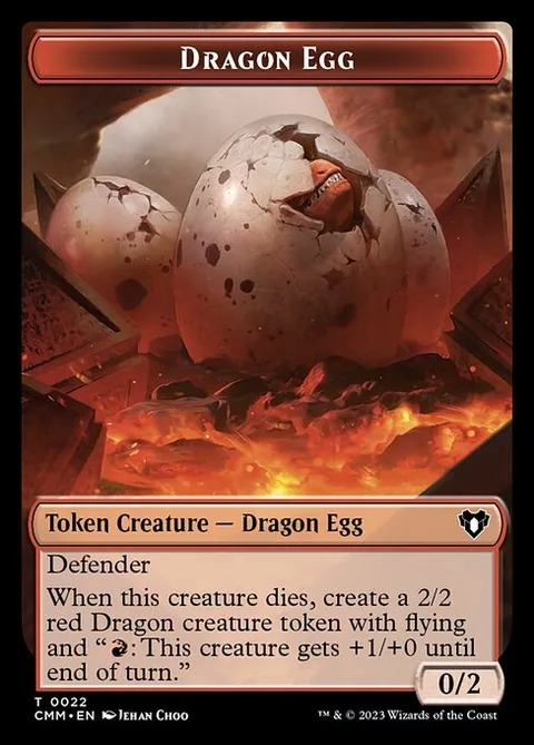 Dragon Egg, card 22 from Commander Masters Tokens