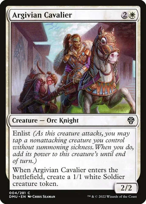 Argivian Cavalier, card 4 from Dominaria United