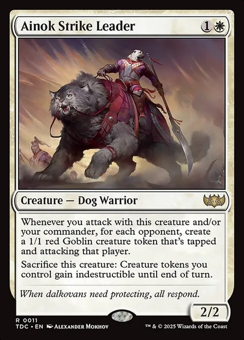 Ainok Strike Leader, card 11 from Tarkir: Dragonstorm Commander