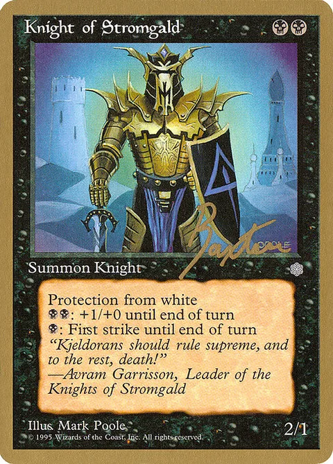 Knight of Stromgald, card gb138 from Pro Tour Collector Set