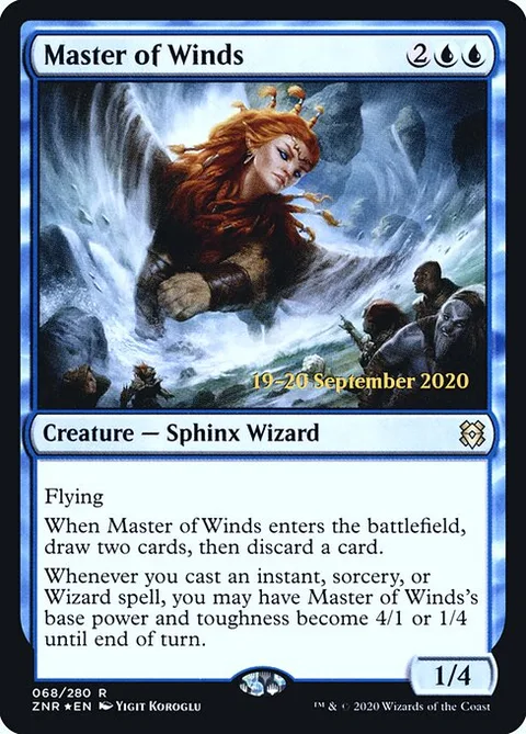 Master of Winds, card 68s from Zendikar Rising Promos