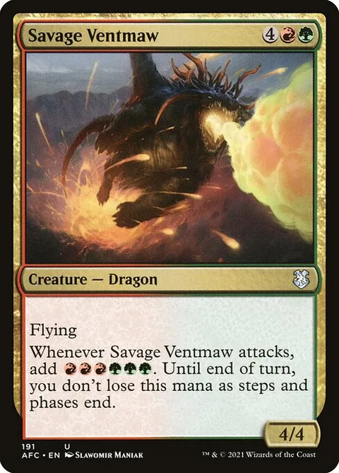 Savage Ventmaw, card 191 from Forgotten Realms Commander