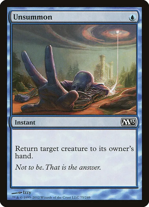 Unsummon, card 75 from Magic 2013