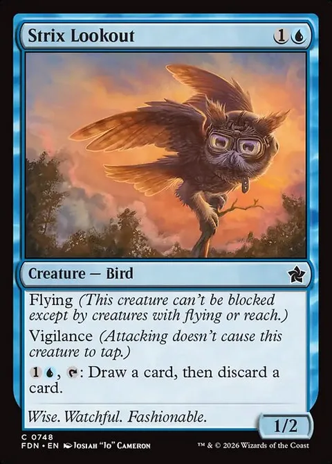 Strix Lookout, card 748 from Foundations