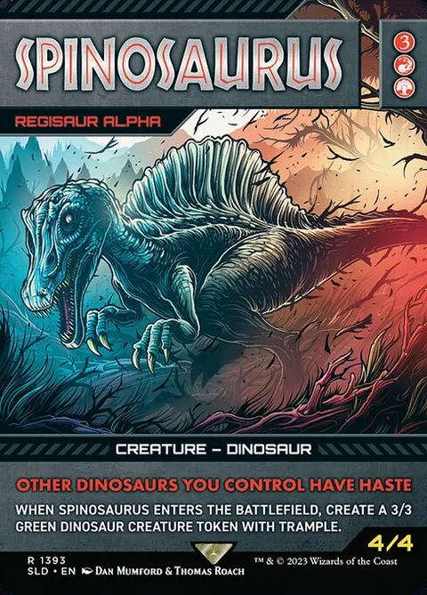 Regisaur Alpha, card 1393 from Secret Lair Drop
