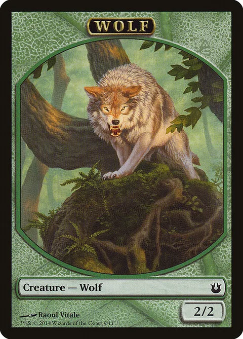 Wolf, card 9 from Born of the Gods Tokens