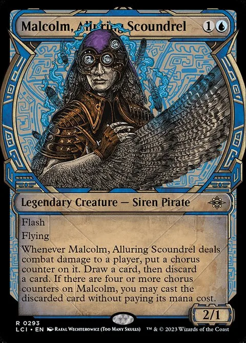 Malcolm, Alluring Scoundrel, carte 293 de The Lost Caverns of Ixalan