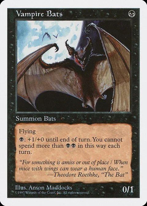 Vampire Bats, carte 202 de Fifth Edition