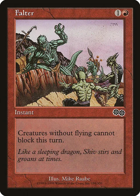 Falter, card 184 from Urza's Saga