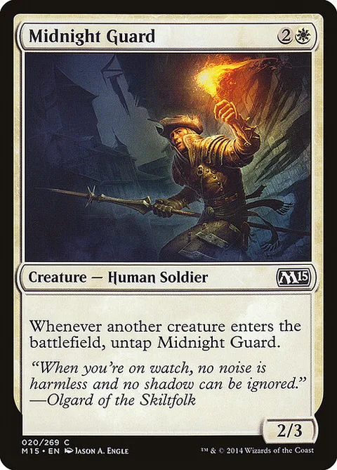 Midnight Guard, card 20 from Magic 2015