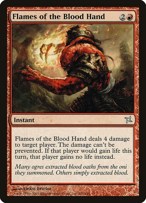 Flames of the Blood Hand, carte 101 de Betrayers of Kamigawa
