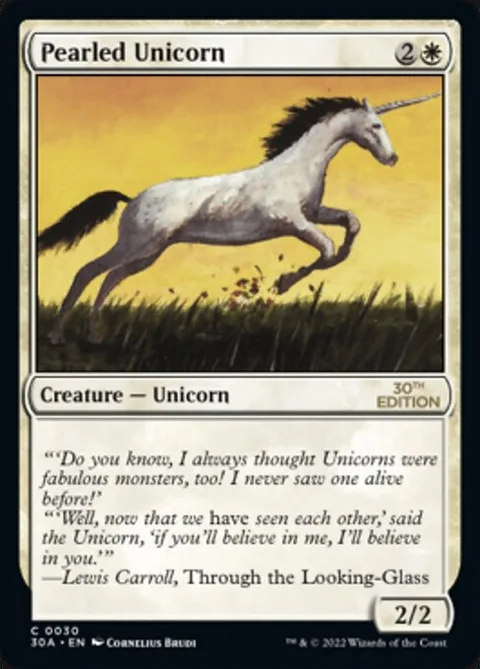 Pearled Unicorn, card 30 from 30th Anniversary Edition