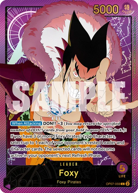 Foxy (SPR), card OP07-059 from Extra Booster: Anime 25th Collection