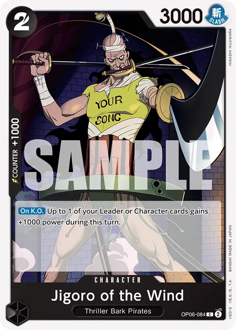 Jigoro of the Wind, card OP06-084 from Wings of the Captain