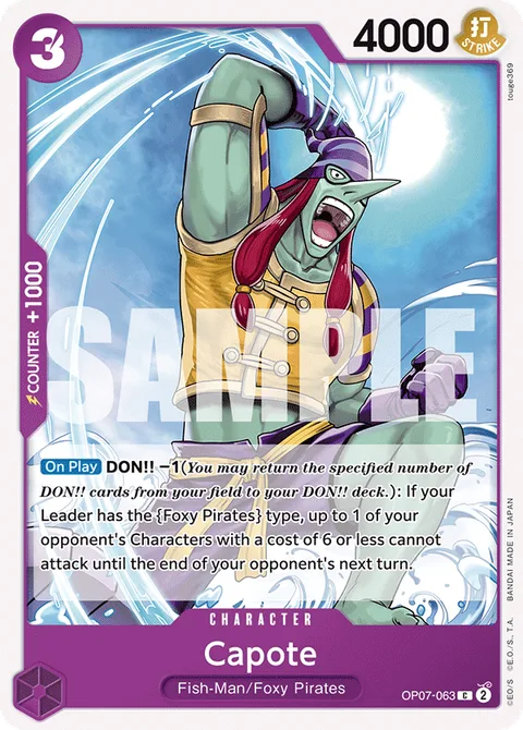 Capote, carte OP07-063 de 500 Years in the Future