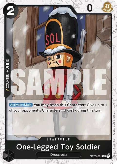 One-Legged Toy Soldier (Jolly Roger Foil), card OP05-081 from Premium Booster -The Best-
