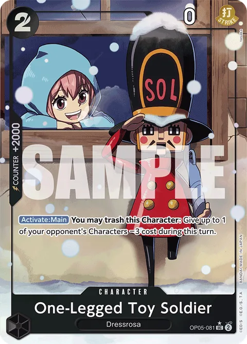 One-Legged Toy Soldier (Alternate Art), card OP05-081 from Premium Booster -The Best-