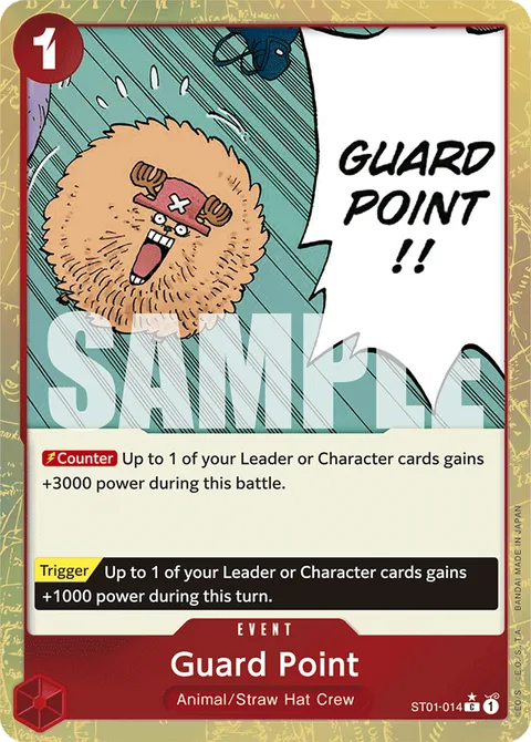 Guard Point (Textured Foil), card ST01-014 from Premium Booster -The Best-