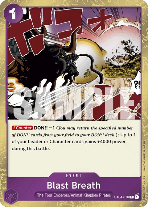Blast Breath (Jolly Roger Foil), card ST04-016 from Premium Booster -The Best-