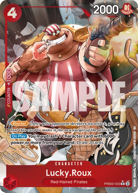 Lucky.Roux (Alternate Art), card PRB02-003 from Premium Booster -The Best- Vol. 2