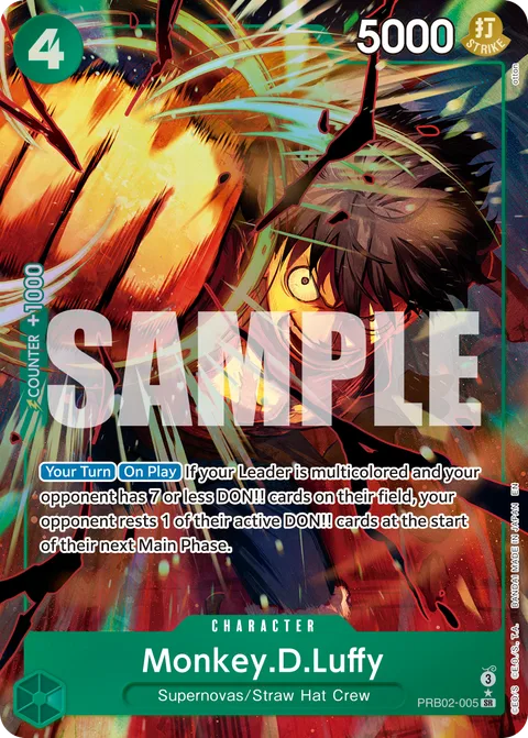 Monkey.D.Luffy - PRB02-005 (Alternate Art), card PRB02-005 from Premium Booster -The Best- Vol. 2