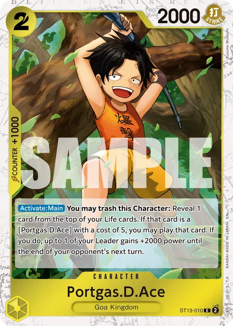 Portgas.D.Ace - ST13-010 (Pirate Foil), card ST13-010 from Premium Booster -The Best- Vol. 2