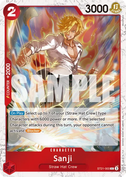 Sanji - ST21-003 (Pirate Foil), card ST21-003 from Premium Booster -The Best- Vol. 2