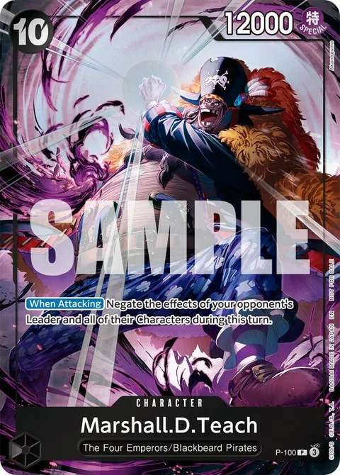 Marshall.D.Teach (Event Pack Vol. 8), card P-100 from One Piece Promotion Cards