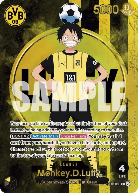 Monkey.D.Luffy (BVB x One Piece Campaign), card ST13-003 from One Piece Promotion Cards