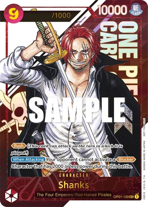 Shanks (Championship 2023) [Serial Number], card OP01-120 from One Piece Promotion Cards