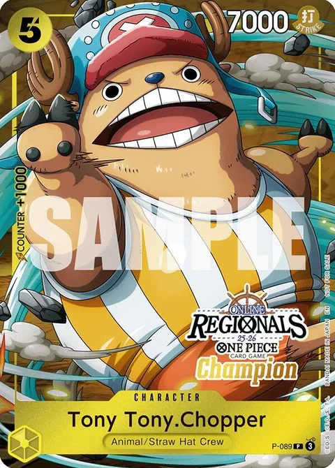Tony Tony.Chopper (Online Regional Champion Card Set 2025 Vol.2), carte P-089 de One Piece Promotion Cards