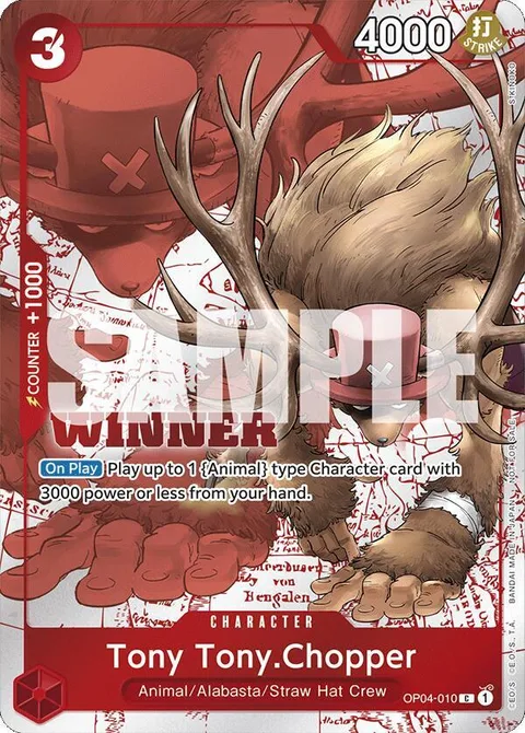 Tony Tony.Chopper (Winner Pack 2024 Oct.-Dec.), card OP04-010 from One Piece Promotion Cards