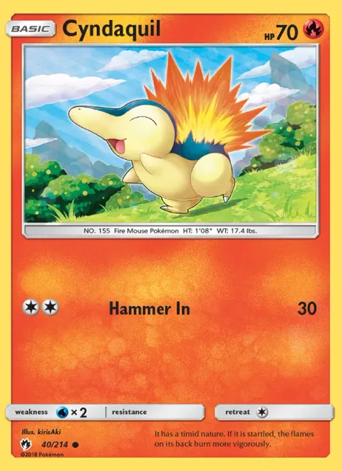 Cyndaquil, carte 40 de Lost Thunder