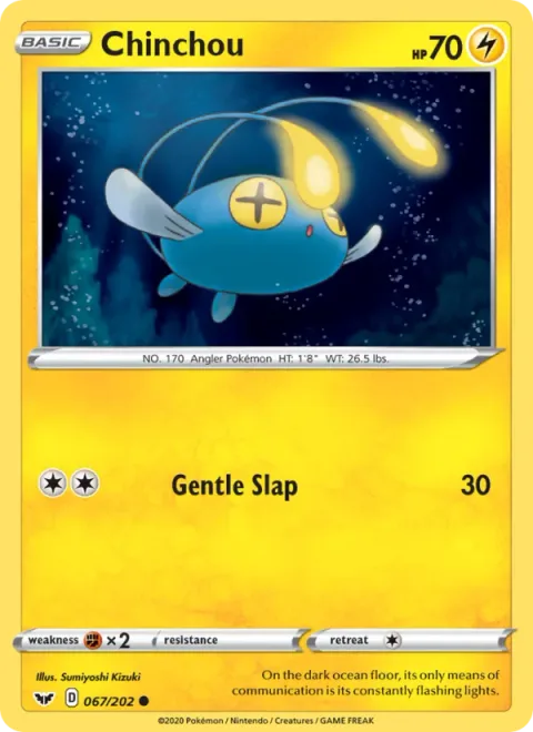 Chinchou, card 67 from Sword & Shield
