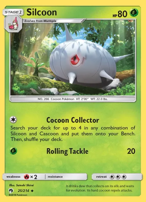 Silcoon, card 25 from Lost Thunder