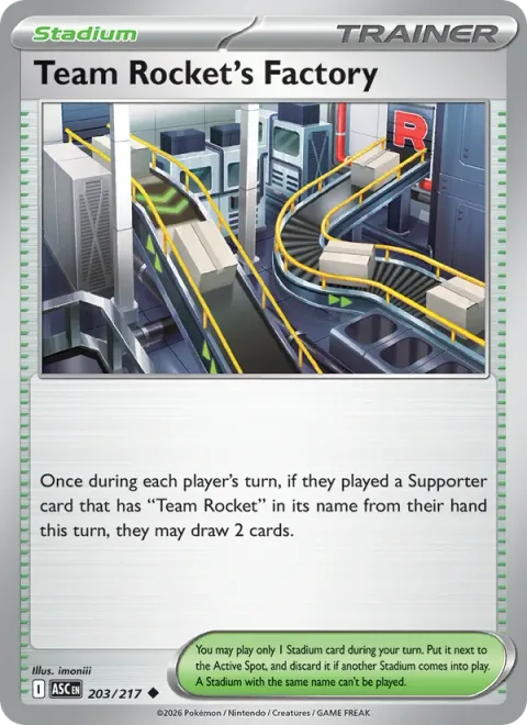 Team Rocket's Factory, carte 203 de Ascended Heroes
