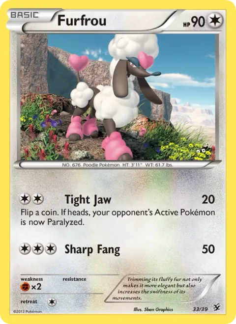 Furfrou, carte 33 de Kalos Starter Set