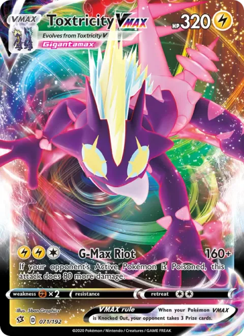 Toxtricity VMAX, carte 71 de Rebel Clash