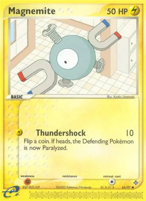 Magnemite, card 63 from Dragon