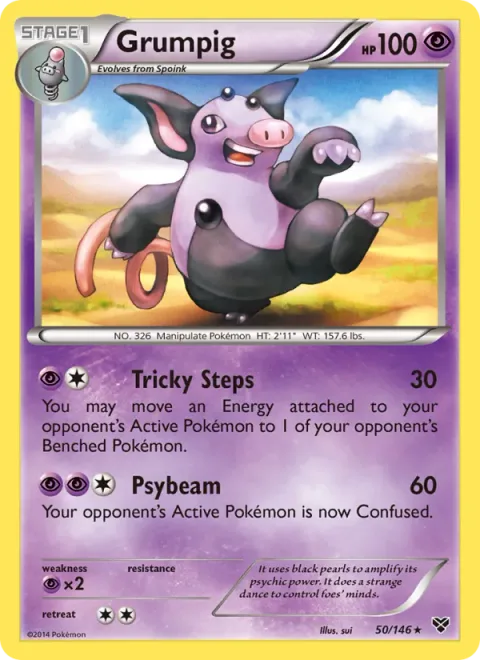 Grumpig, carte 50 de XY