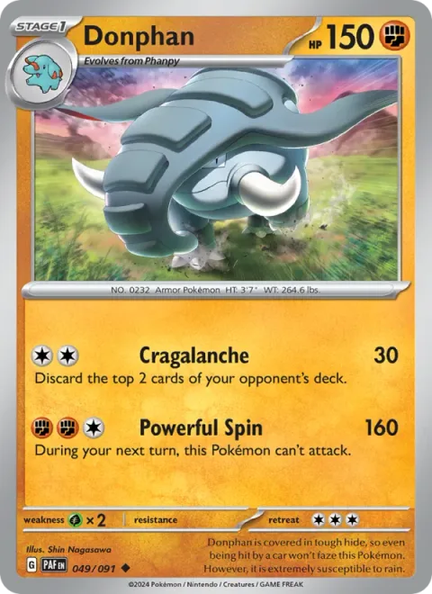Donphan, carte 049 de Paldean Fates