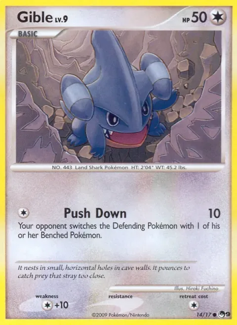 Gible, card 14 from POP Series 9