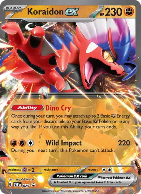 Koraidon ex, carte 029 de SVP Black Star Promos